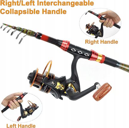 Hightingale Zestaw Na Ryby Wędka Kołowrotek Haczyk B0055485