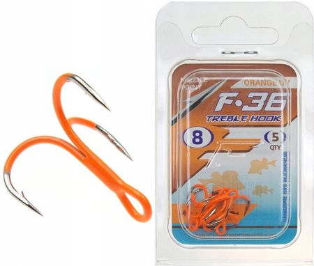 Flagman Kotwiczki Spiningowe F36 Orange Uv #8 5szt. F36O08 - zdjęcie 2