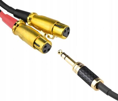 Kabel przewód 2x Xlr(ż) 6,3 Jack stereo Klotz 2m