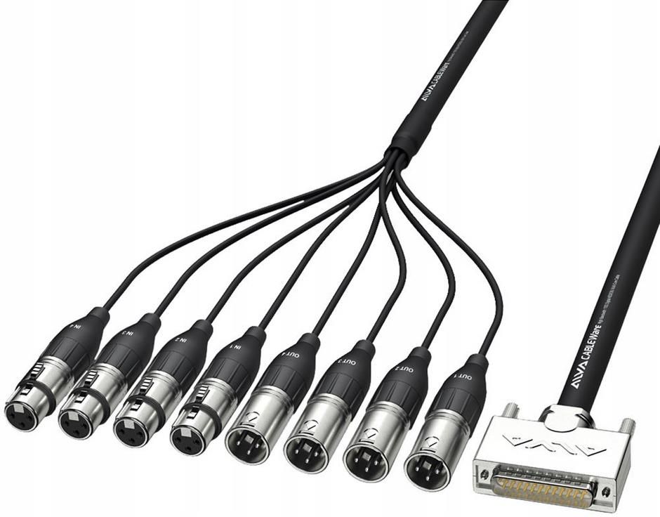 ALVA ( アルバ )AES25-4F4MPro1 AES EBU Alva AES25-4F4MPRO1 Kabel Aes/ebu D-Sub25 4x Xlr męski 4x