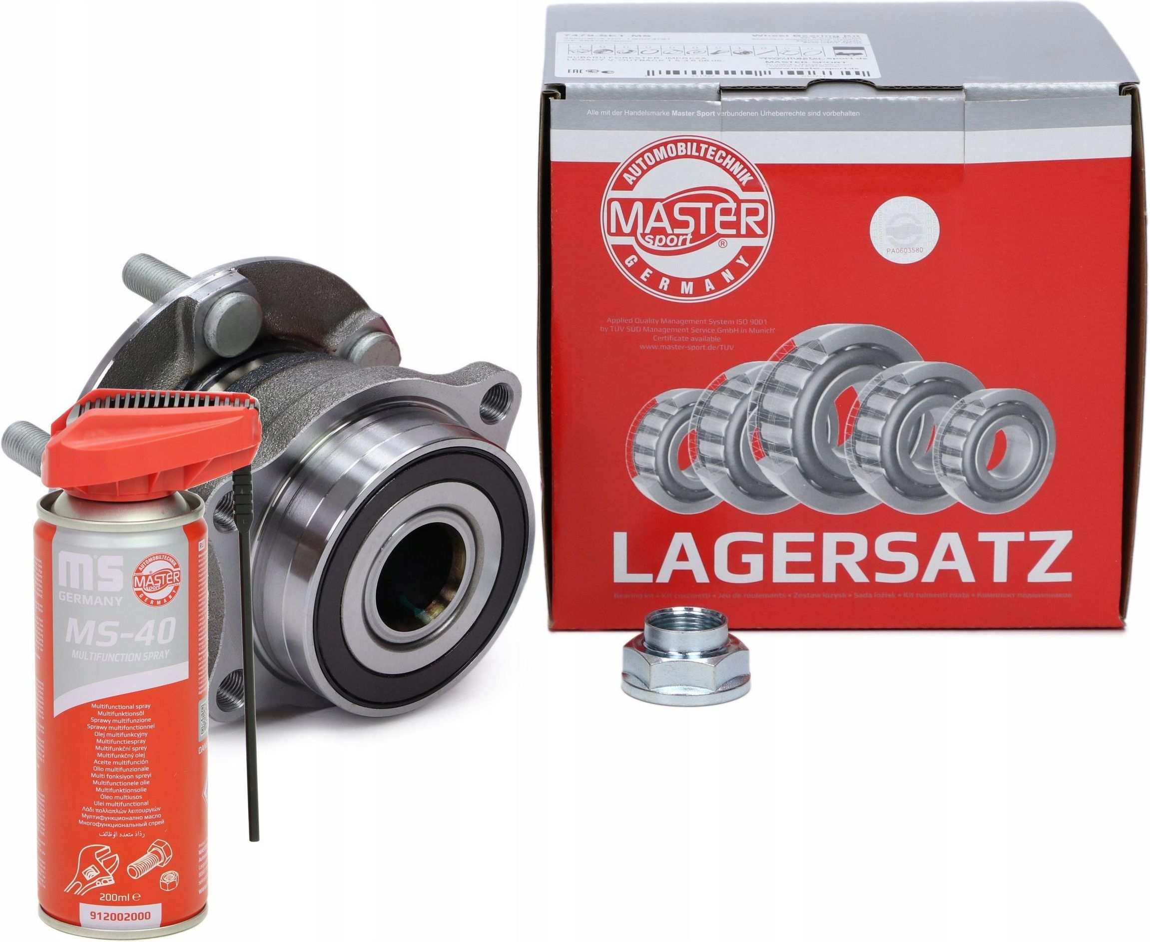 MasterSport Germany Piasta Łożysko Koła Tył Lewa/Prawa 7479SetMs