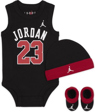 Zestaw body, czapka i buciki dla niemowląt Jordan Jumpman - Czerń