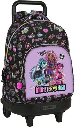 Monster High szkolna z kółkami Creep Czarny 33 X 45 X 22 cm (S4308586)
