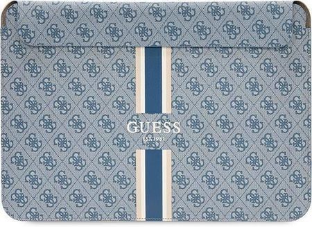 Guess LAPTOP 14" Sleeve 4G Printed Stripes niebieskie (3666339120573)
