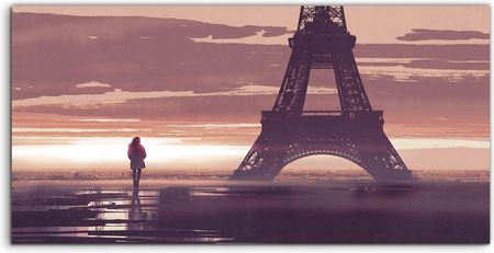 Coloray Hartowane Szkło Lacobel Paryż Wieża Eiffla 100x50