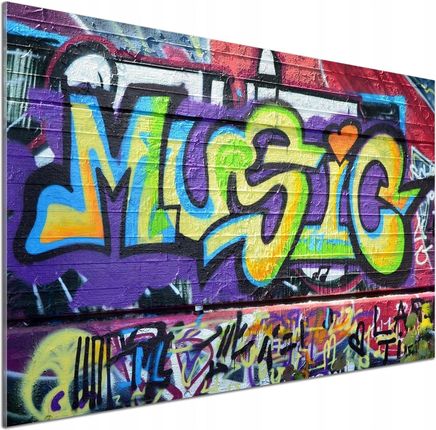 Tulup Panel Lacobel Ozdobne Graffiti 100x70cm Klej
