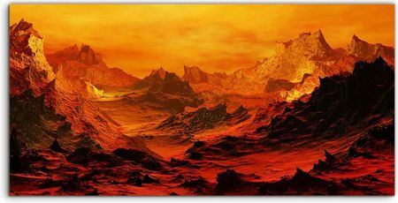 Coloray Panel Kuchenny Na Płytki Wulkan Góry Ogień 100x50