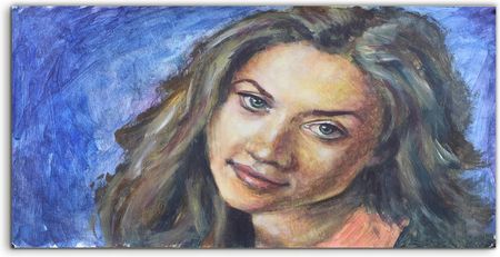 Coloray Panel Szkło Hartowane Kobieta Portret Oczy 100x50