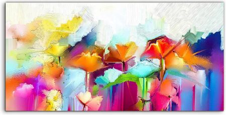 Coloray Lacobel Panel Kuchnia Art Abstrakcja Kwiaty 100x50
