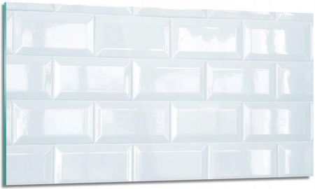 Decoroutlet Panel Dekoracyjny Szkło Hartowane Do Kuchni Białe Cegły Dekor 120x60