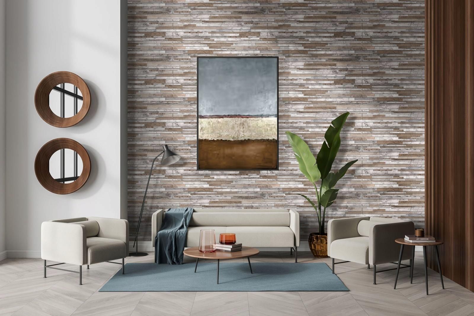 Dms Panel Ścienny Pvc Twardy Deski Drewno Panele Dekoracyjne 48,5x96cm ...