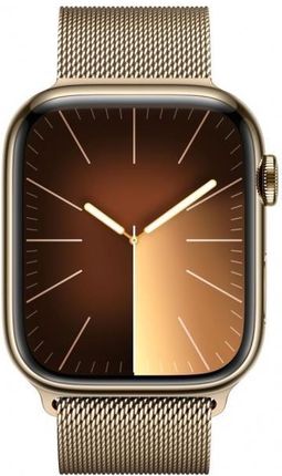 Apple Watch Series 9 GPS + Cellular Koperta 45mm Ze Stali Nierdzewnej Z Kolorze Złotym Z Bransoletą Mediolańską W Kolorze Złotym (MRMU3QFA)