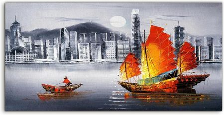Coloray Panele Szkło Hartowane Hong Kong Miasto 100x50cm