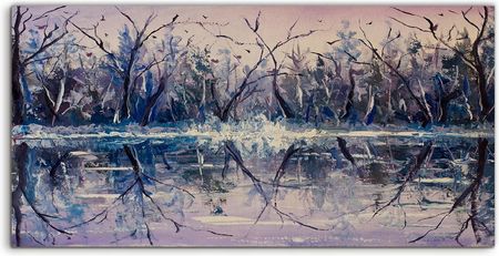 Coloray Hartowane Panel Nad Blat Rzeka Zima Śnieg 100x50