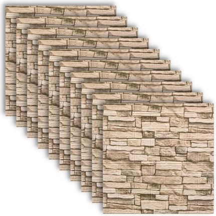 x10 Panel Panele Ścienne 3D Samoprzylepne Kamień Cegła Tapeta Mur Imitacja