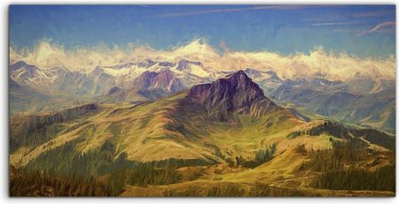 Coloray Szkło Hartowane Panel Góry Natura Akwarele 100x50