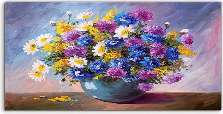 Coloray Szkło Hartowane Panel Bukiet Dzikie Kwiaty 100x50
