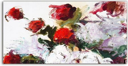 Coloray Szkło Hartowane Panel Róże Kwiaty Roślina 100x50