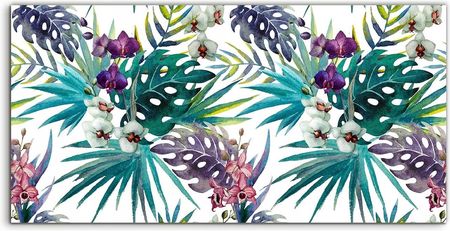 Coloray Kuchnia Panel Szkło Orchidea Hibiskus Kwiat 100x50