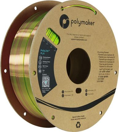 Polymaker Polylite Dual Silk Pla Aubergine Lime Magenta
