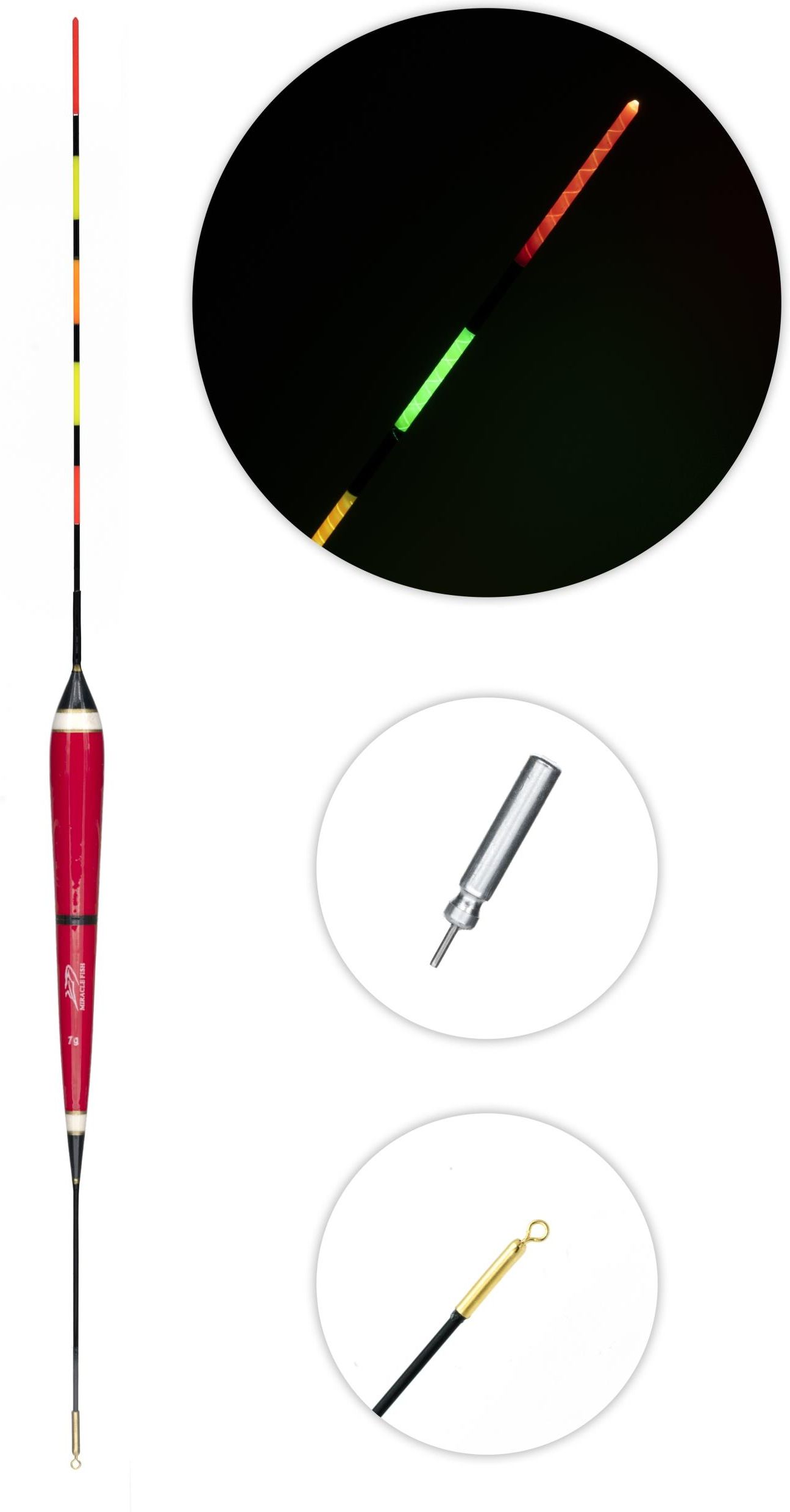 Mircale Fish Miracle Fish Spławik Przelotowy Waggler Ledowy 7G Czerwony 70330OL5 ...
