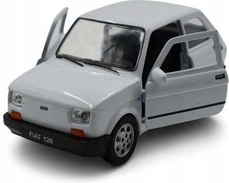 Welly Model Samochód Osobowy Fiat 126P 1:34 Biały Prl A884F126B