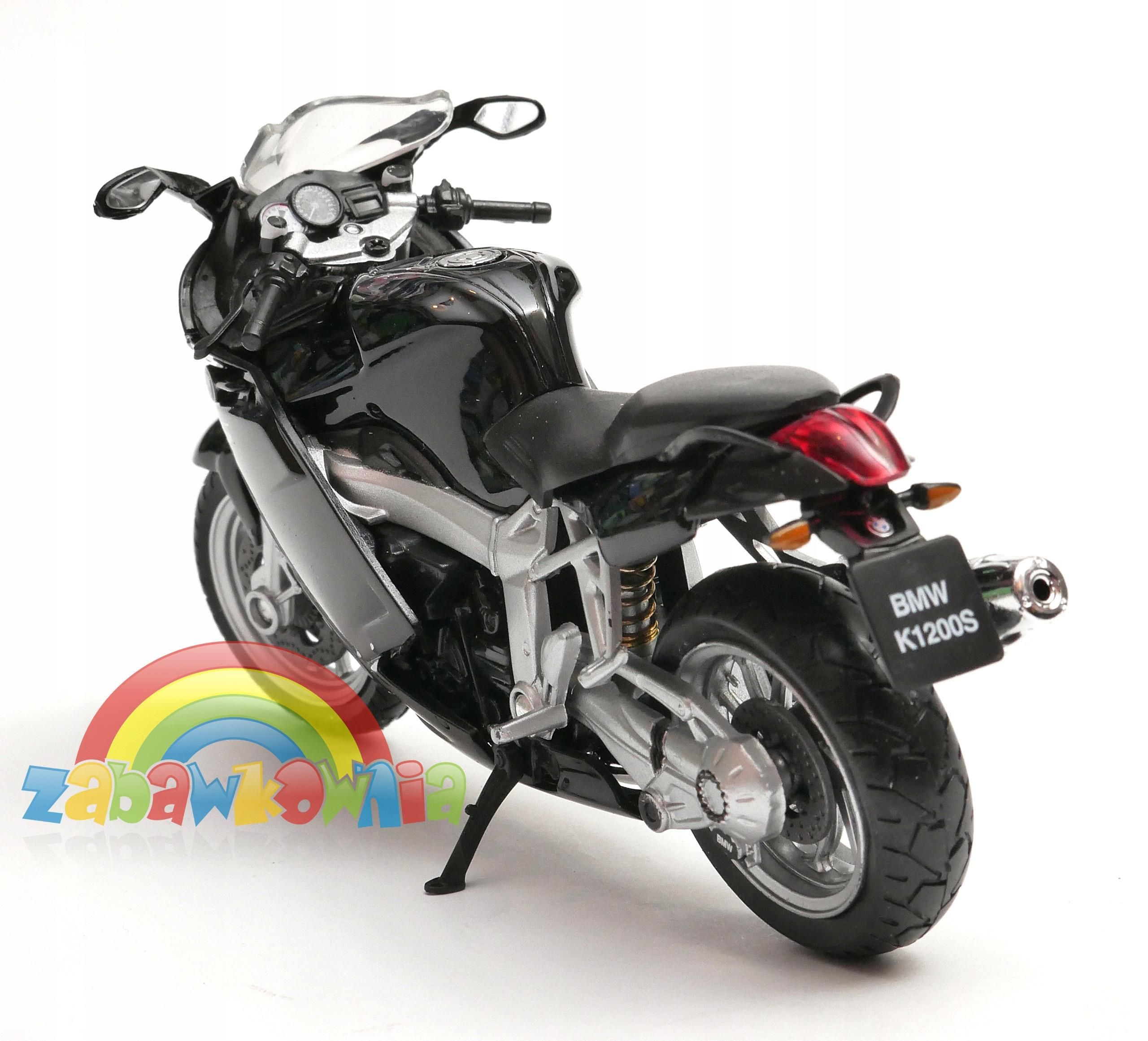 BMW K1200 S Modellmotorrad 1/18 – Welly, Schwarz, Metall+Kunststoff, 13 Cm Mit Sockel – Neu In OVP