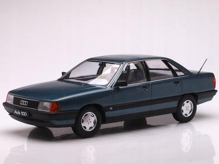 Audi 100 C3, 1989, lago blau-grün metallic – CAMO Modellfahrzeuge
