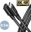Axagon Bucm32-Cf05Ab Kabel Przedłużacz Gen2 Usb-C - 0.5M, 5A, 20Gbps, Pd 240W, Oplot (Bucm32Cf05Ab)