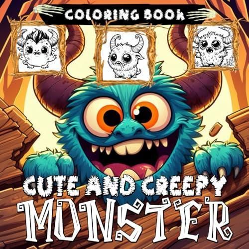 Cute and Creepy Monster Coloring Book for Adults Megafun Pages of  