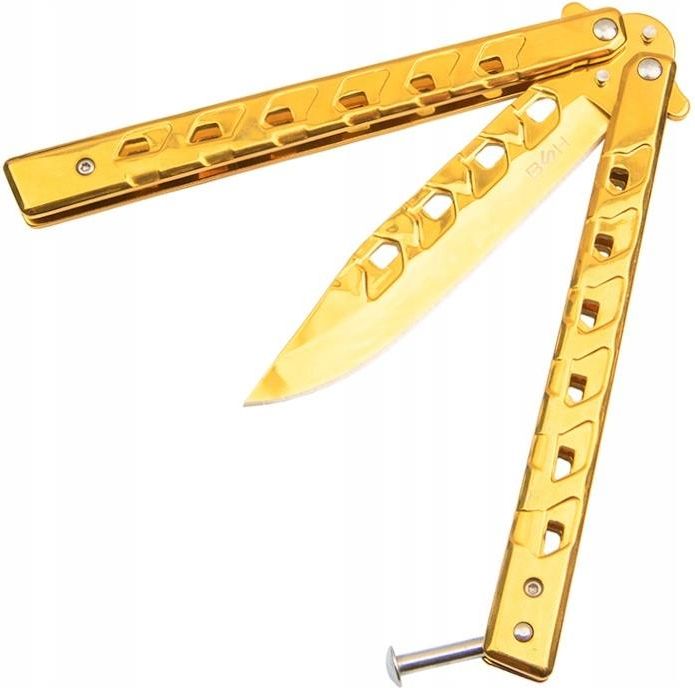 Bsh Adventure Złoty Nóż Motylek Butterfly Balisong Motylkowy