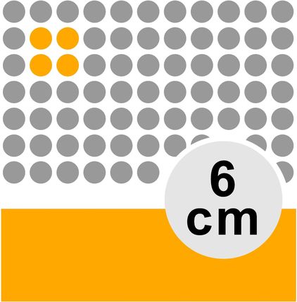 Oracal Naklejki Samoprzylepne Kropki 6Cm Pośrednio Żółte