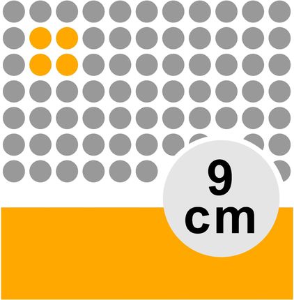 Oracal Naklejki Samoprzylepne Kropki 9Cm Pośrednio Żółte