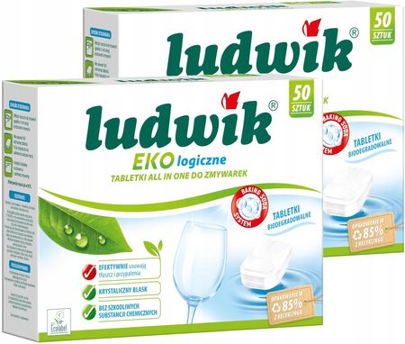 Ludwik Eko Tabletki Allin1 Do Zmywarki Bio 2X50szt.