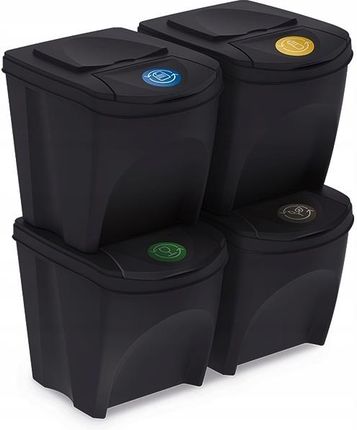 Prosperplast Zestaw 4X20L Kosz Do Segregacji Śmieci I Odpadów