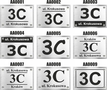 Printima Tabliczka Z Numerem Domu Adresowa Pleksa I Aluminium Dystanse Kołki - zdjęcie 4