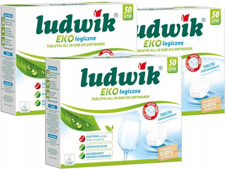 Ludwik Eko Tabletki Allin1 Do Zmywarki Bio 3X50szt.