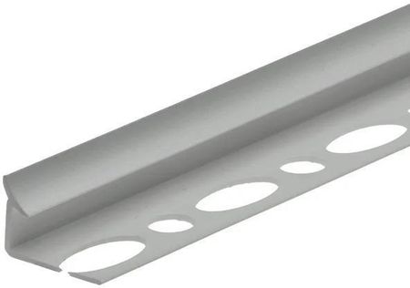 Profil wewnętrzny wąski do glazury PVC CEZAR 8mm 2,5m Srebrny Mat