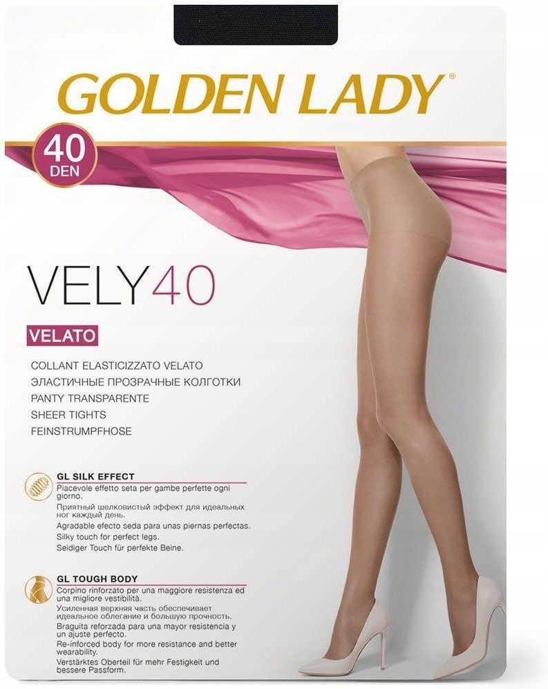 Collant Golden Lady Fashion Lycra Naturel - Taille S 2 (FR 40/42) - Neuf