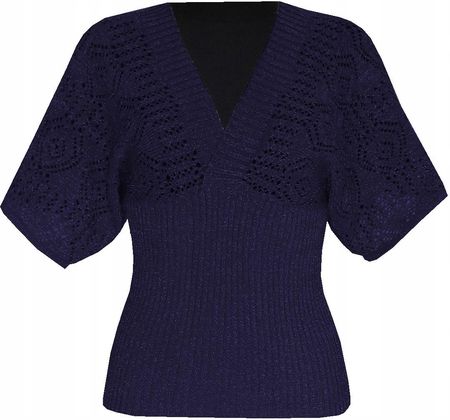 Koszulka Damska T-shirt Sweterek Sweter Granat S/m