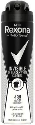 REXONA Dezodorant męski spray Invisible B&W 150ml