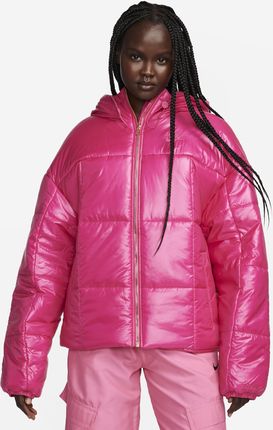Damska kurtka o luźnym kroju Therma-FIT Nike Sportswear Classic Puffer Shine - Różowy