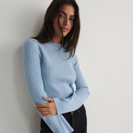 Reserved - Sweter z wiskozą - Niebieski