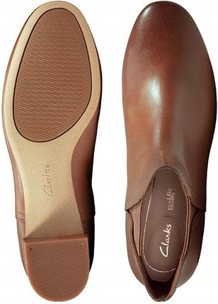Botki Clarks Orabella Ruby brązowe skórzane 37,5 - zdjęcie 2