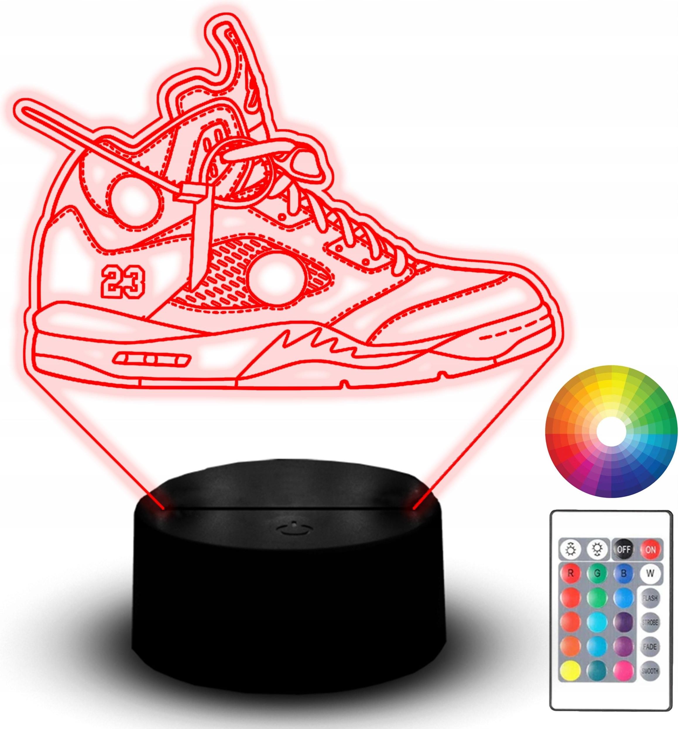 Lampka Nocna Led Statuetka Nike Air Jordan 5 Off White Streetwear