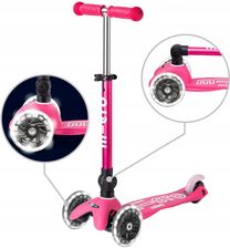 Zdjęcie Micro Hulajnoga Dla Dzieci Mini Deluxe Led Składana Różowy - Ustka