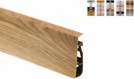 Listwa przypodłogowa Hi-Line Prestige CEZAR PVC mat 75mm 2,5m Dąb Newada