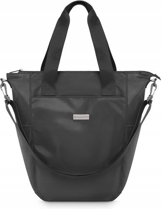 Torebka damska shopper czarna pojemna torba damska na ramię miejska Zagatto