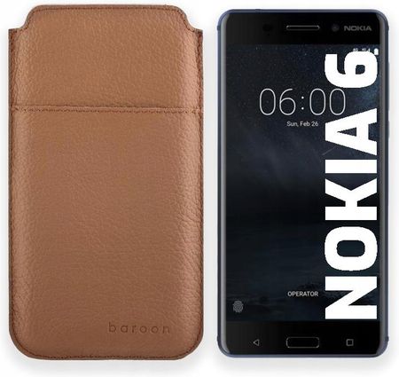 Leo Etui Case Wsuwka Z Naturalnej Polskiej Skóry Do Nokia 6