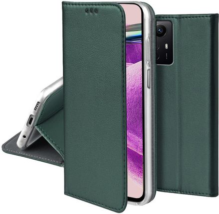 Case Etui Skórzane Do Xiaomi Redmi Note 12S Magnetyczne Book Szkło Szybka